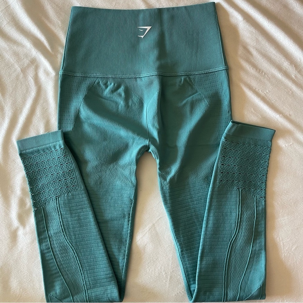 GYMSHARK Energy Seamless Leggings - Fauna Teal - Picture 5 of 9